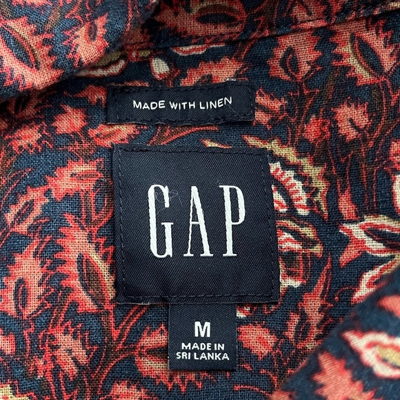GAP Linen Cotton Vacay Shirt - Tropical Paisley - Picture 11 of 13